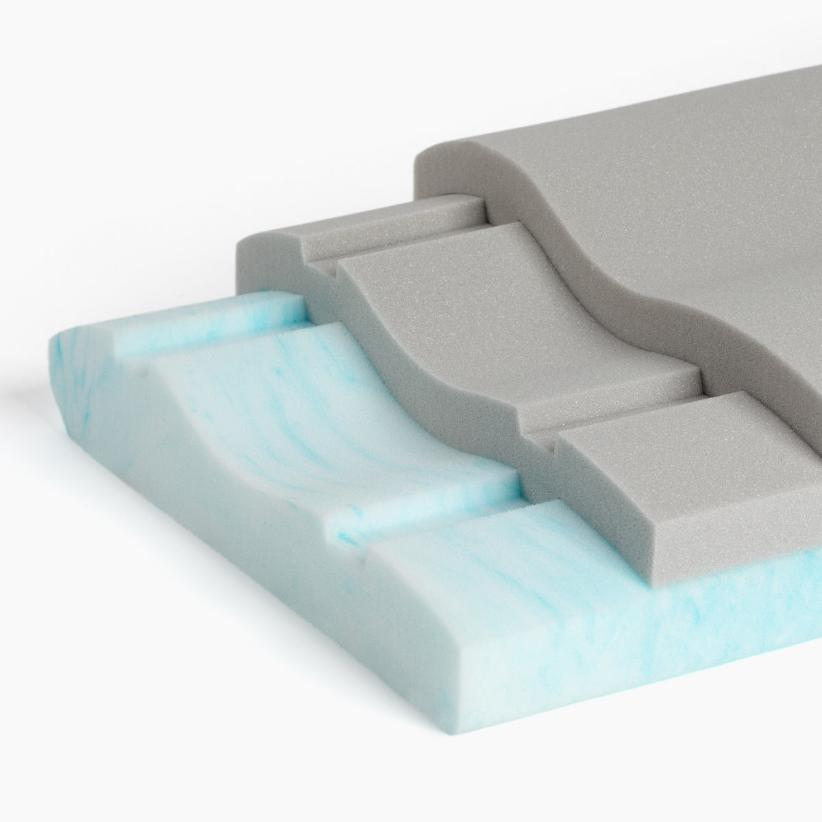Refuel Pillow foam layers with the removable middle layer lifted out